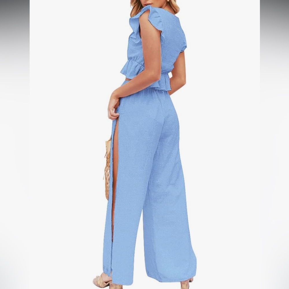 Pastel Blue Ruffle Set - Picture 2 of 7
